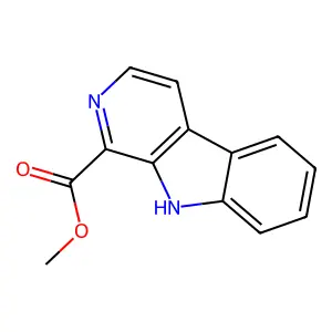 Methyl 9H-pyrido(3,4-b)indole-1-carboxylate structure