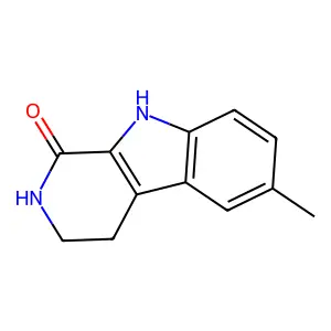 6-methyl-1H,2H,3H,4H,9H-pyrido[3,4-b]indol-1-one structure