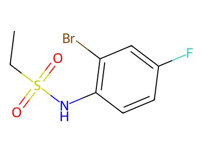 N-(2-bromo-4-fluorophenyl)ethanesulfonamide structure