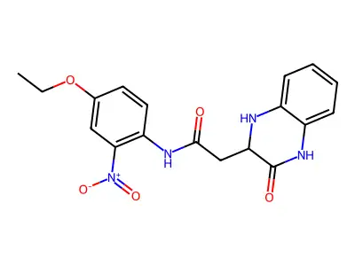 N-(4-ethoxy-2-nitrophenyl)-2-(3-oxo-1,2,3,4-tetrahydroquinoxalin-2-yl)acetamide structure
