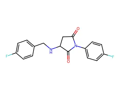 3-[(4-Fluorobenzyl)amino]-1-(4-fluorophenyl)pyrrolidine-2,5-dione structure