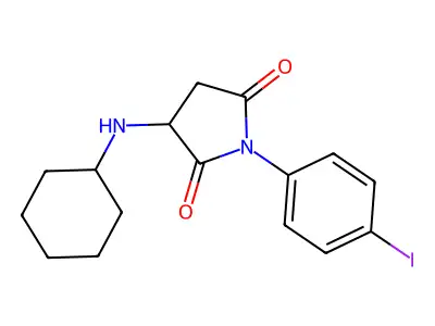 3-(Cyclohexylamino)-1-(4-iodophenyl)pyrrolidine-2,5-dione structure