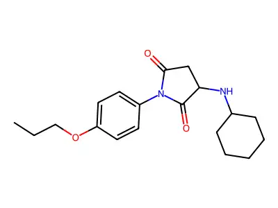 3-(Cyclohexylamino)-1-(4-propoxyphenyl)pyrrolidine-2,5-dione structure