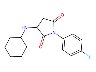 3-(Cyclohexylamino)-1-(4-fluorophenyl)pyrrolidine-2,5-dione structure