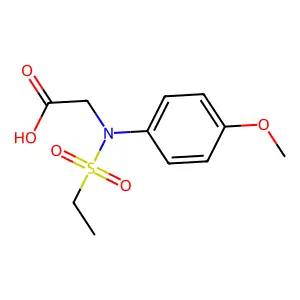 2-[N-(4-甲氧基苯基)乙基磺酰氨基]乙酸 structure