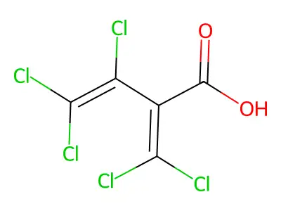 3,4,4-trichloro-2-(dichloromethylidene)but-3-enoic Acid structure