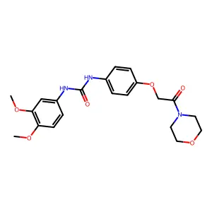 1-(3,4-Dimethoxyphenyl)-3-[4-(2-morpholin-4-yl-2-oxoethoxy)phenyl]urea structure