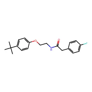 N-[2-(4-tert-butylphenoxy)ethyl]-2-(4-fluorophenyl)acetamide structure