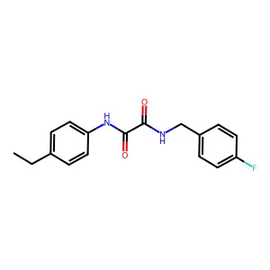 N'-(4-ethylphenyl)-N-[(4-fluorophenyl)methyl]oxamide structure
