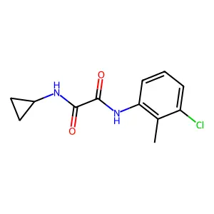 N'-(3-chloro-2-methylphenyl)-N-cyclopropyloxamide structure