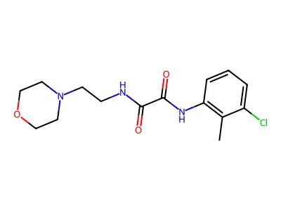 N'-(3-chloro-2-methylphenyl)-N-(2-morpholin-4-ylethyl)oxamide structure