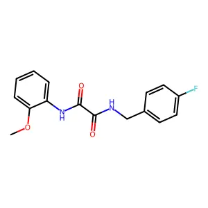N-(4-fluorobenzyl)-N'-(2-methoxyphenyl)ethanediamide structure