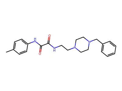 N-[2-(4-benzylpiperazin-1-yl)ethyl]-N'-(4-methylphenyl)oxamide structure