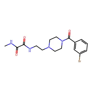 N'-[2-[4-(3-bromobenzoyl)piperazin-1-yl]ethyl]-N-methyloxamide structure