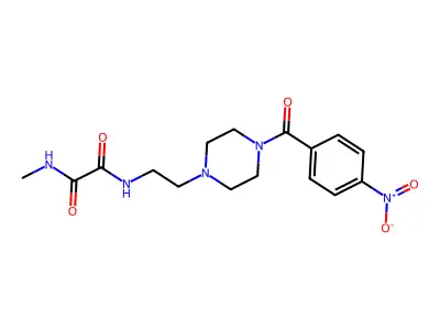 N-methyl-N'-[2-[4-(4-nitrobenzoyl)piperazin-1-yl]ethyl]oxamide structure