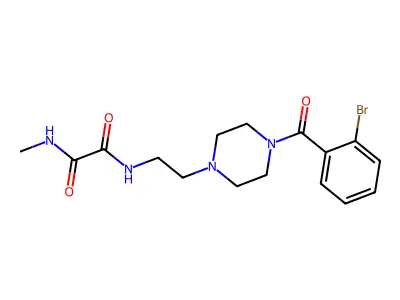 N'-[2-[4-(2-bromobenzoyl)piperazin-1-yl]ethyl]-N-methyloxamide structure