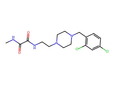 N'-[2-[4-[(2,4-dichlorophenyl)methyl]piperazin-1-yl]ethyl]-N-methyloxamide structure
