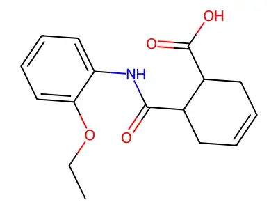 6-[(2-Ethoxyphenyl)carbamoyl]cyclohex-3-ene-1-carboxylic acid structure