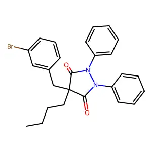 4-(3-Bromobenzyl)-4-butyl-1,2-diphenylpyrazolidine-3,5-dione structure