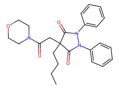 4-Butyl-4-(2-morpholin-4-yl-2-oxoethyl)-1,2-diphenylpyrazolidine-3,5-dione structure