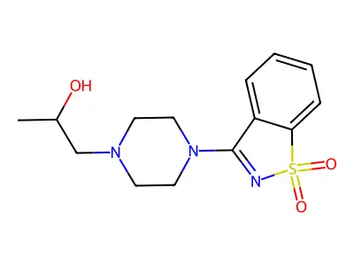 1-[4-(1,1-Dioxido-1,2-benzisothiazol-3-yl)piperazin-1-yl]propan-2-ol structure