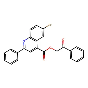 Phenacyl 6-bromo-2-phenylquinoline-4-carboxylate structure