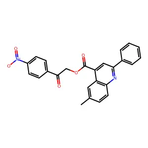 2-(4-Nitrophenyl)-2-oxoethyl 6-methyl-2-phenylquinoline-4-carboxylate structure