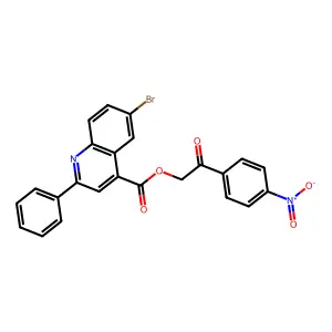 2-(4-Nitrophenyl)-2-oxoethyl 6-bromo-2-phenylquinoline-4-carboxylate structure