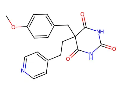 5-[(4-Methoxyphenyl)methyl]-5-(2-pyridin-4-ylethyl)-1,3-diazinane-2,4,6-trione structure