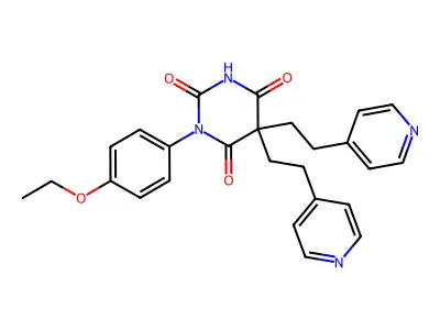 1-(4-Ethoxyphenyl)-5,5-bis(2-pyridin-4-ylethyl)-1,3-diazinane-2,4,6-trione structure