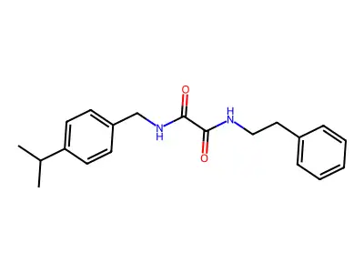 N-(2-phenylethyl)-N'-[4-(propan-2-yl)benzyl]ethanediamide structure
