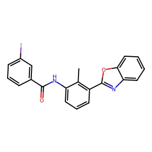 N-[3-(1,3-benzoxazol-2-yl)-2-methylphenyl]-3-iodobenzamide structure