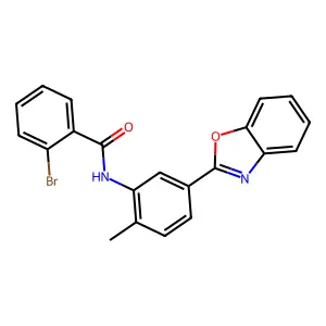 N-[5-(1,3-benzoxazol-2-yl)-2-methylphenyl]-2-bromobenzamide structure