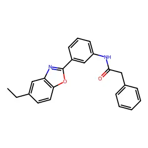 N-[3-(5-ethyl-1,3-benzoxazol-2-yl)phenyl]-2-phenylacetamide structure