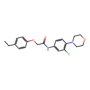 N-(3-chloro-4-morpholin-4-ylphenyl)-2-(4-ethylphenoxy)acetamide structure