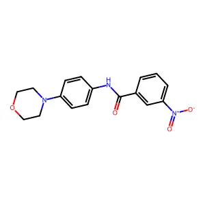 N-(4-morpholin-4-ylphenyl)-3-nitrobenzamide structure