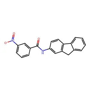 N-(9H-fluoren-2-yl)-3-nitrobenzamide structure