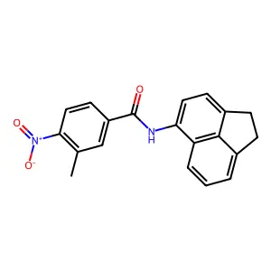 N-(1,2-dihydroacenaphthylen-5-yl)-3-methyl-4-nitrobenzamide structure