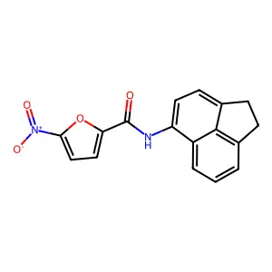N-(1,2-dihydroacenaphthylen-5-yl)-5-nitrofuran-2-carboxamide structure