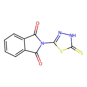 2-(5-sulfanyl-1,3,4-thiadiazol-2-yl)-1H-isoindole-1,3(2H)-dione structure