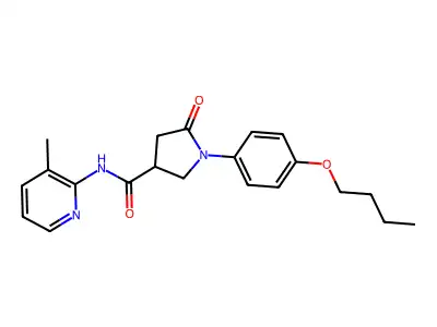 1-(4-butoxyphenyl)-N-(3-methylpyridin-2-yl)-5-oxopyrrolidine-3-carboxamide structure
