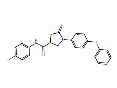 N-(4-bromophenyl)-5-oxo-1-(4-phenoxyphenyl)pyrrolidine-3-carboxamide structure