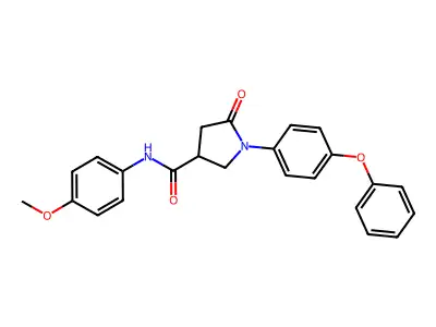 N-(4-methoxyphenyl)-5-oxo-1-(4-phenoxyphenyl)pyrrolidine-3-carboxamide structure