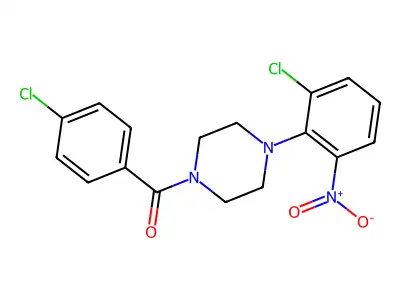 [4-(2-Chloro-6-nitrophenyl)piperazin-1-yl]-(4-chlorophenyl)methanone structure