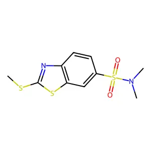 N,N-dimethyl-2-methylsulfanyl-1,3-benzothiazole-6-sulfonamide structure