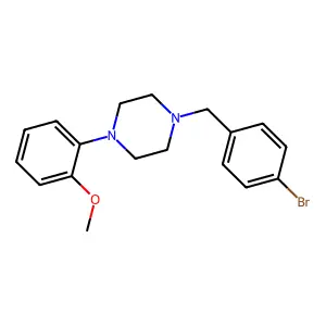 1-(4-Bromobenzyl)-4-(2-methoxyphenyl)piperazine structure