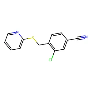 3-Chloro-4-(2-pyridylthiomethyl)benzenecarbonitrile structure