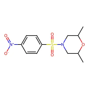 2,6-Dimethyl-4-((4-nitrophenyl)sulfonyl)morpholine structure