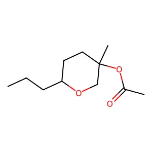 (3-Methyl-6-propyloxan-3-yl) acetate structure
