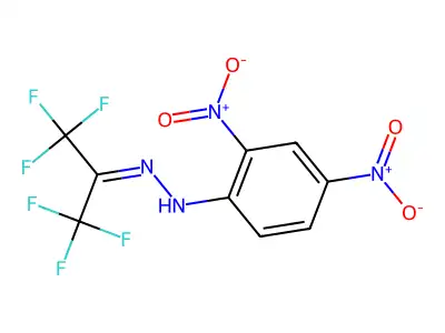 2-Propanone, hexafluoro-, 2-(2,4-dinitrophenyl)hydrazone structure